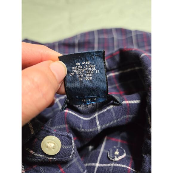 Ralph Lauren small (8) boys navy blue long sleeve button up shirt - Picture 7 of 7